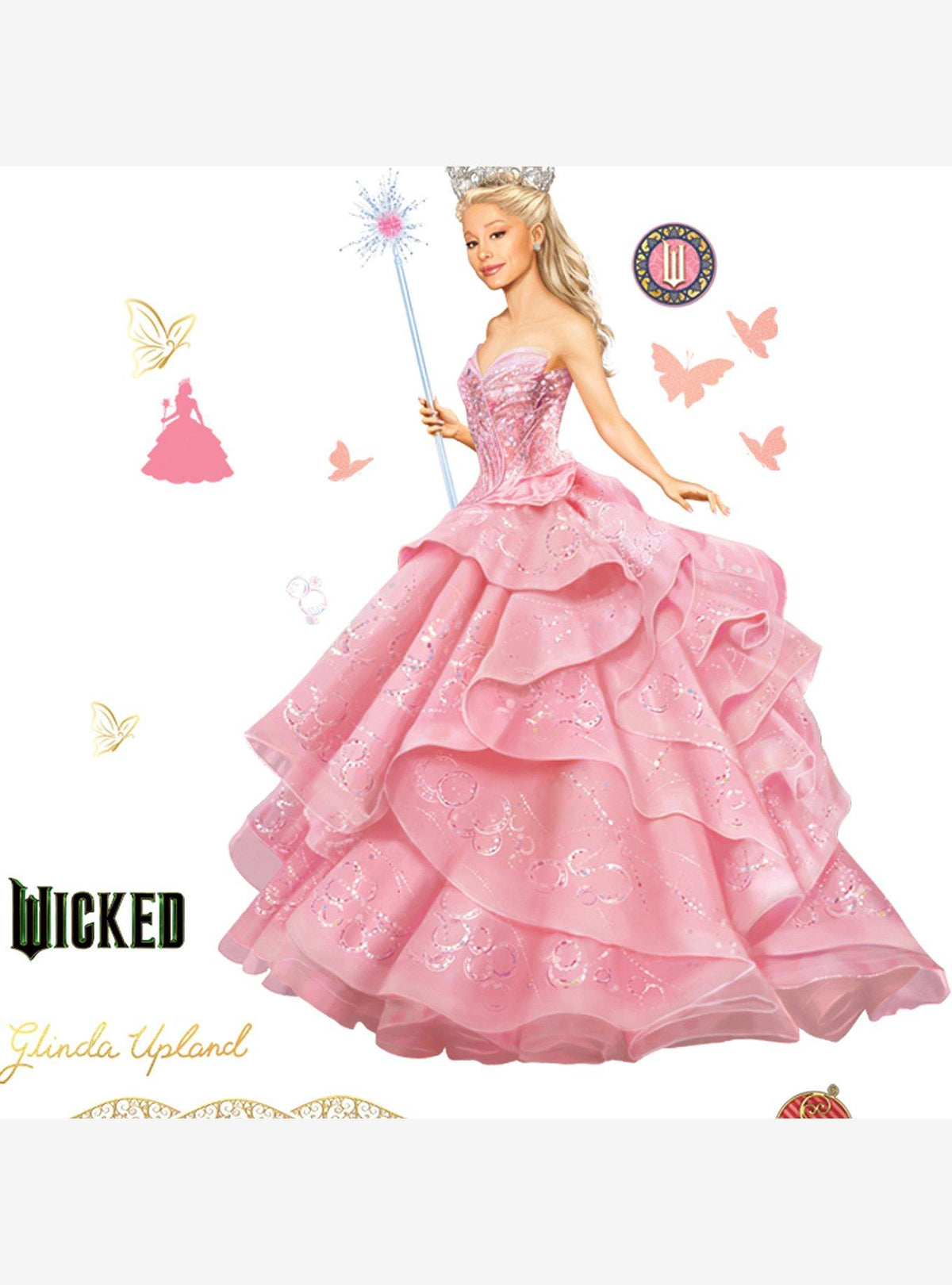 Wicked: adhesivos de pared rosados de Glinda