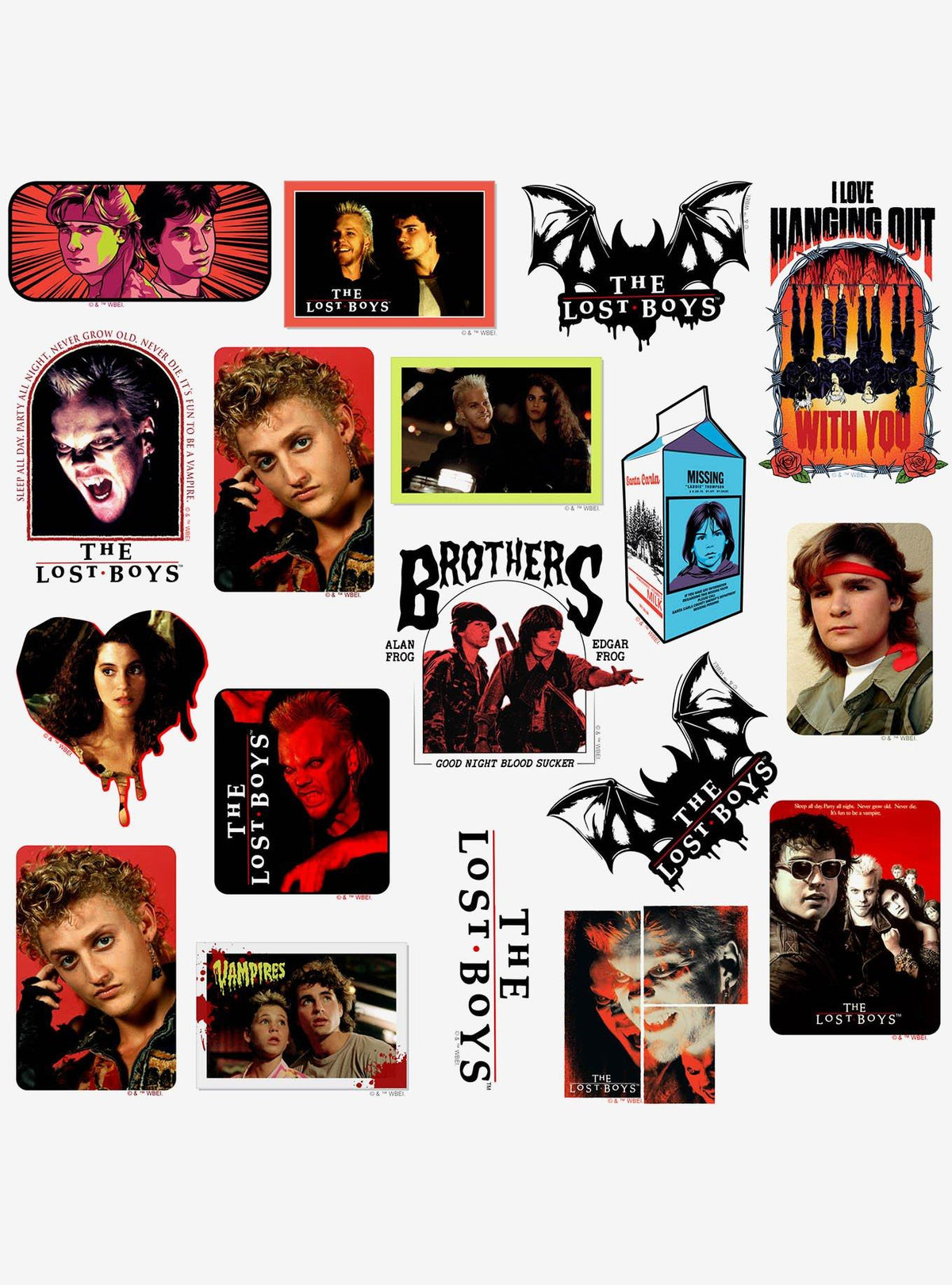 Pack de 100 stickers de The Lost Boys