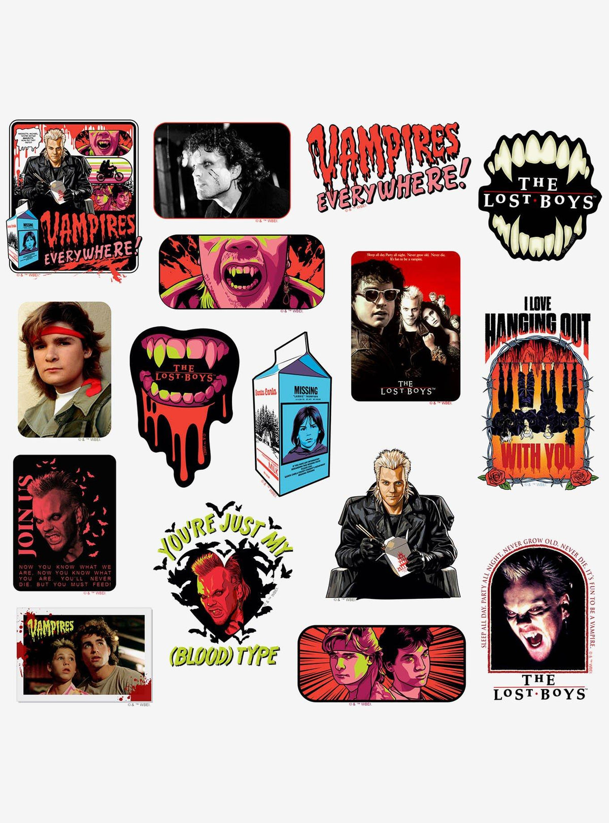 Pack de 100 stickers de The Lost Boys