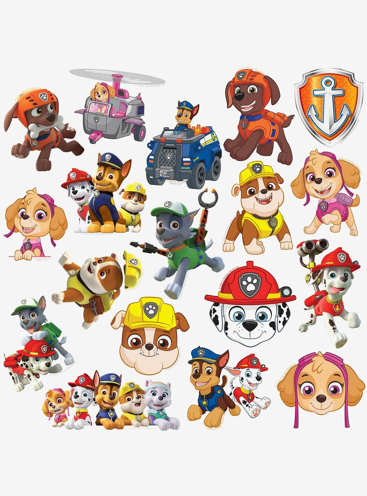 Pack de 100 stickers de Paw Patrol