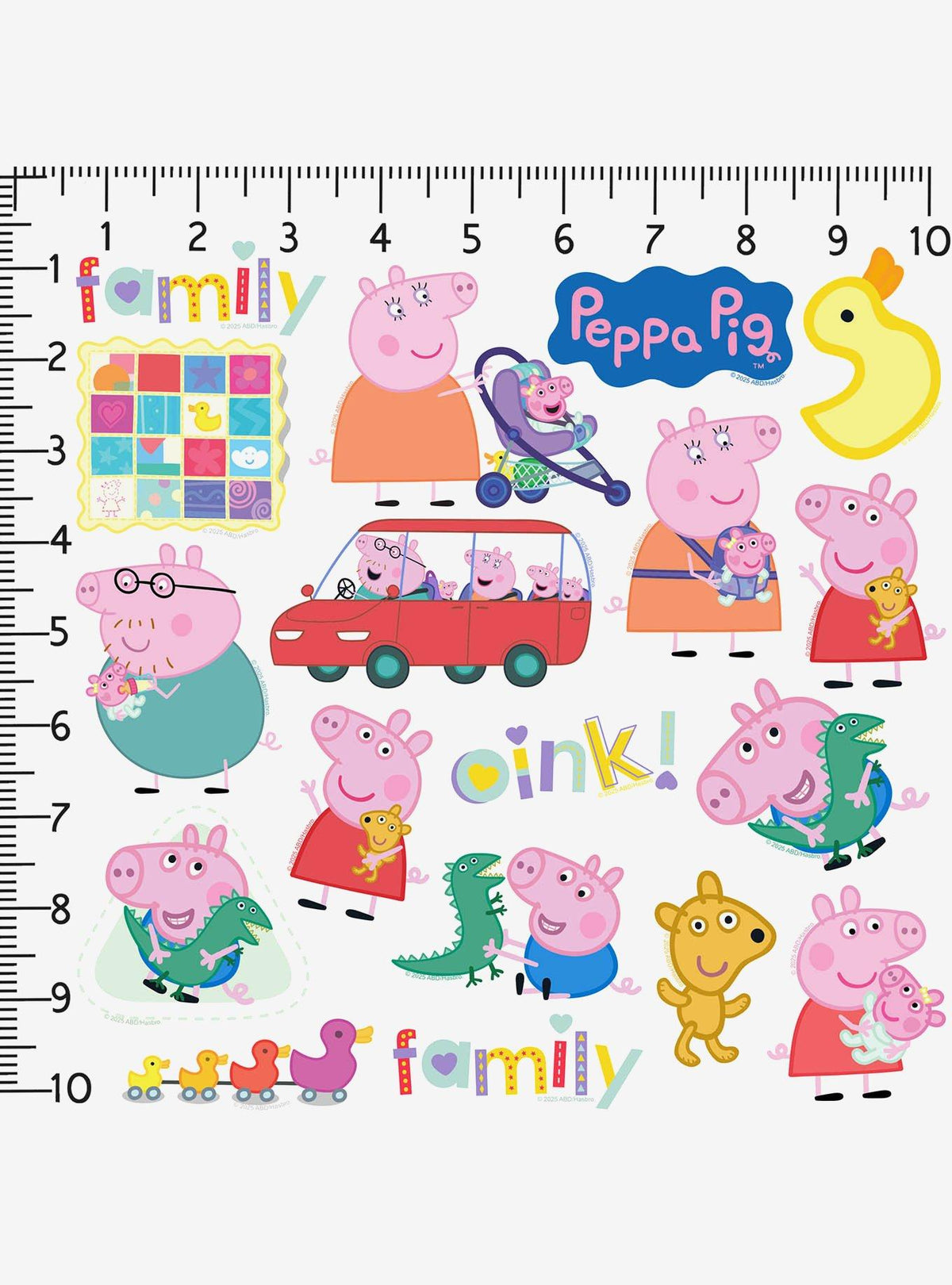 Pack de 100 stickers Peppa Pig: Nueva familia