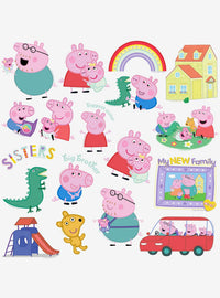 Pack de 100 stickers Peppa Pig: Nueva familia