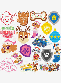 Pack de 100 stickers navideños de Paw Patrol
