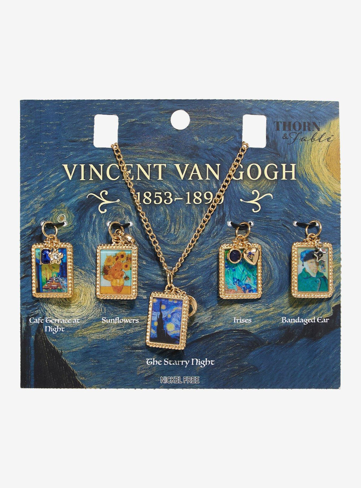 Set de collar con dijes intercambiables de Van Gogh