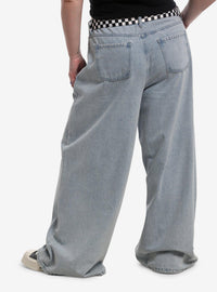 Jeans de pierna ancha plus size de Teen Titans con cinturón
