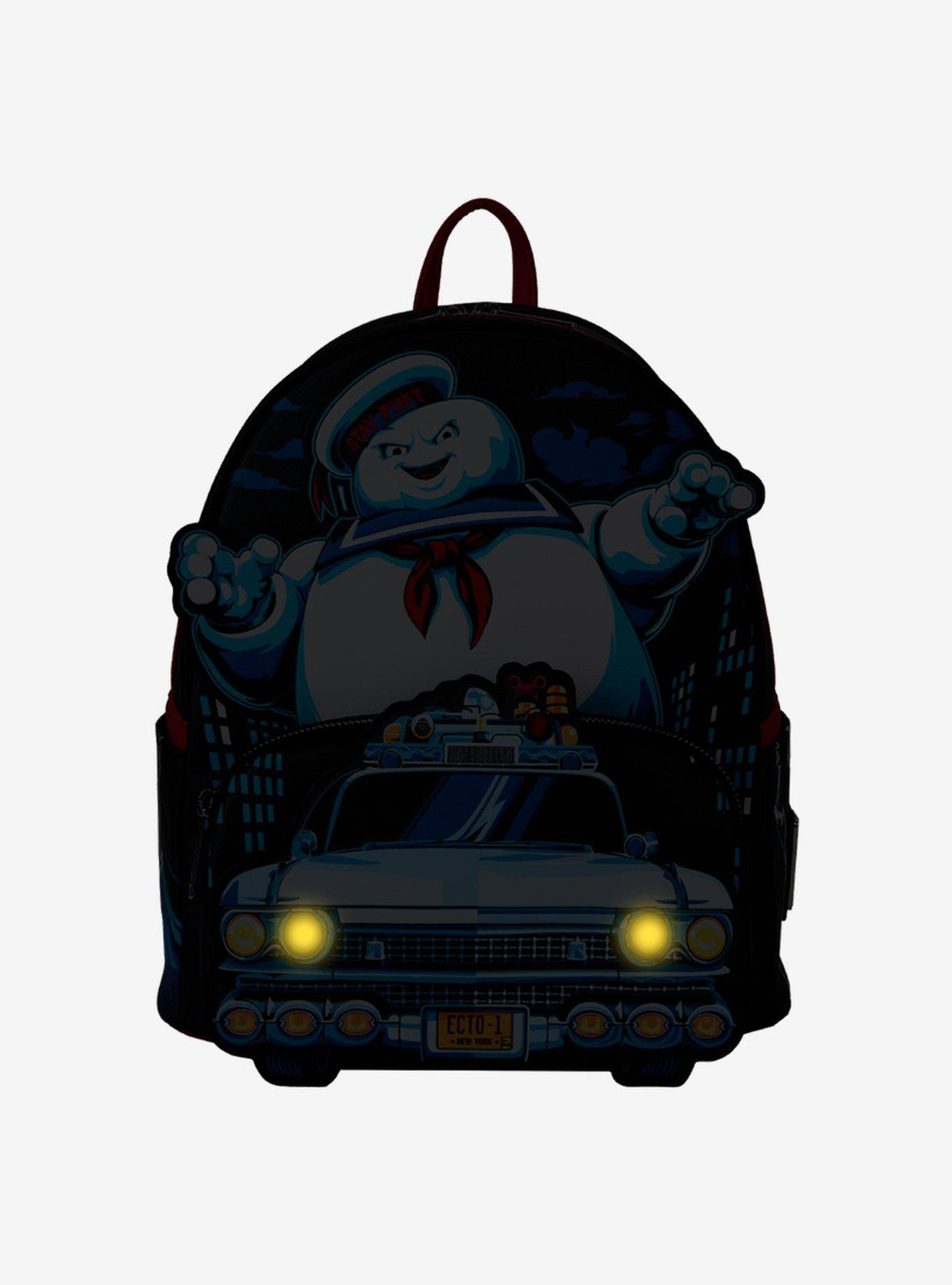 Mini mochila Ghostbusters Stay Puft y Ecto-1 con luces