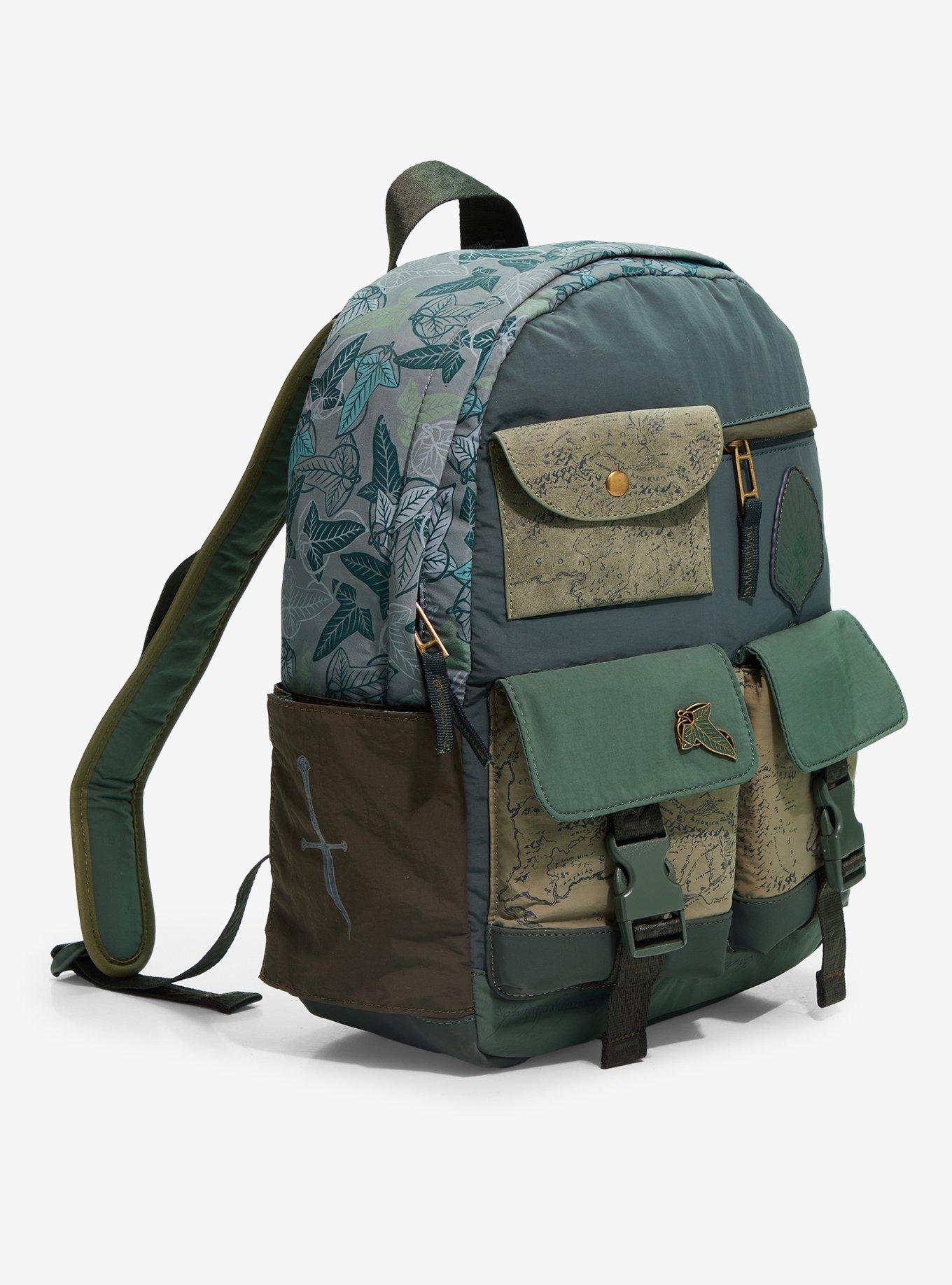Mochila con bolsillos múltiples y mapa de The Lord of the Rings