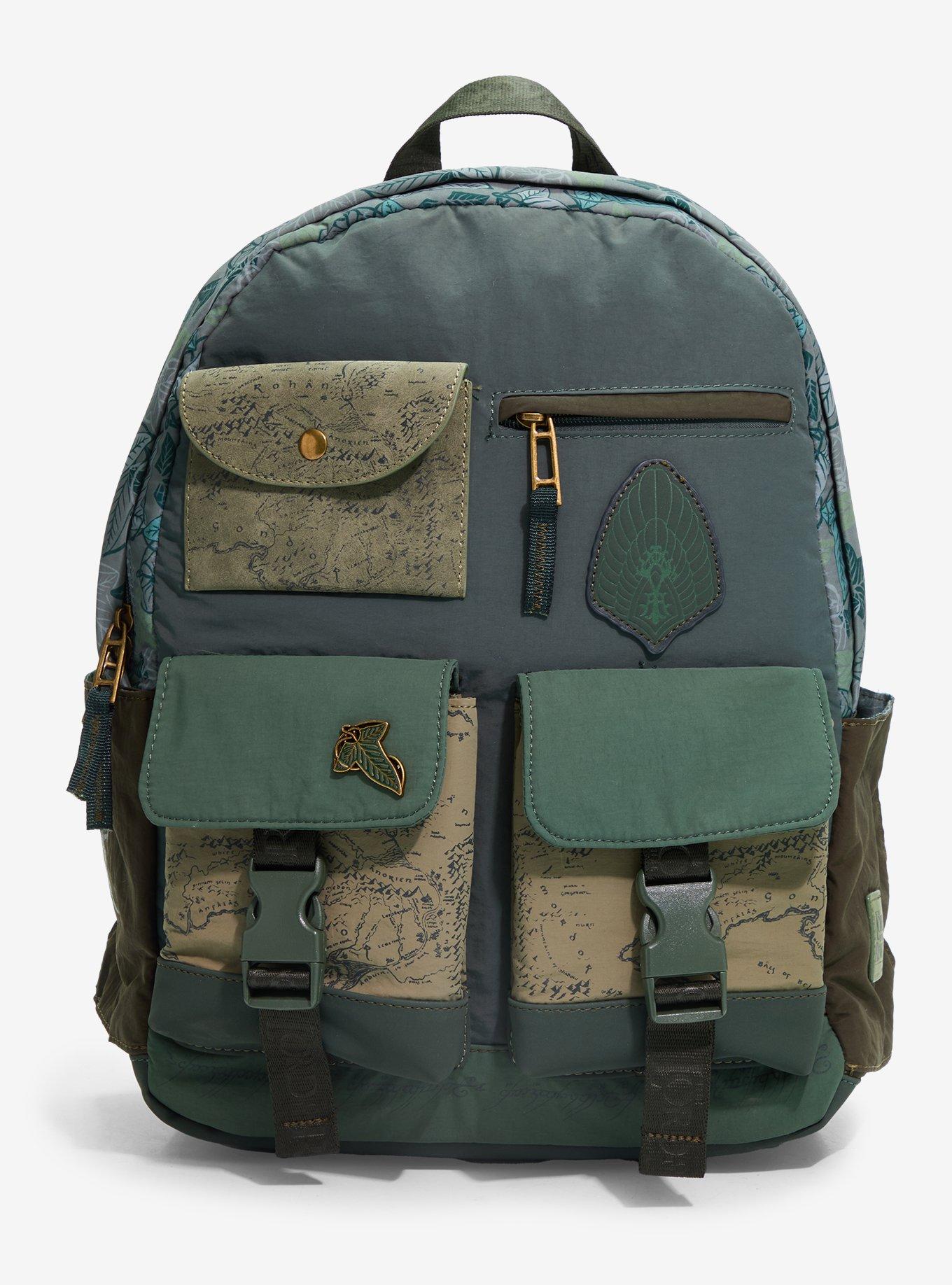 Mochila con bolsillos múltiples y mapa de The Lord of the Rings