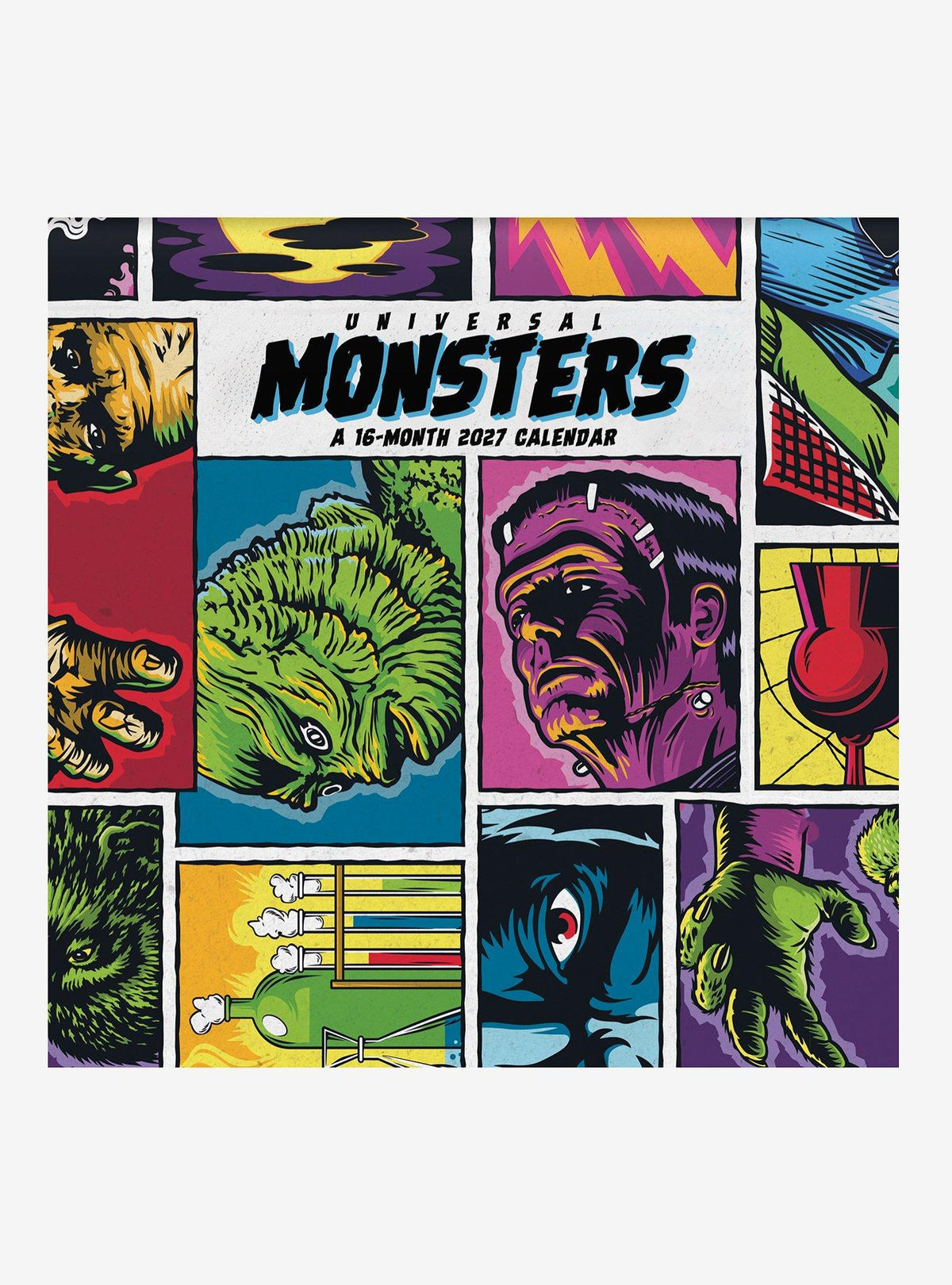 Calendario mural 2027 de Universal Monsters, 16 meses