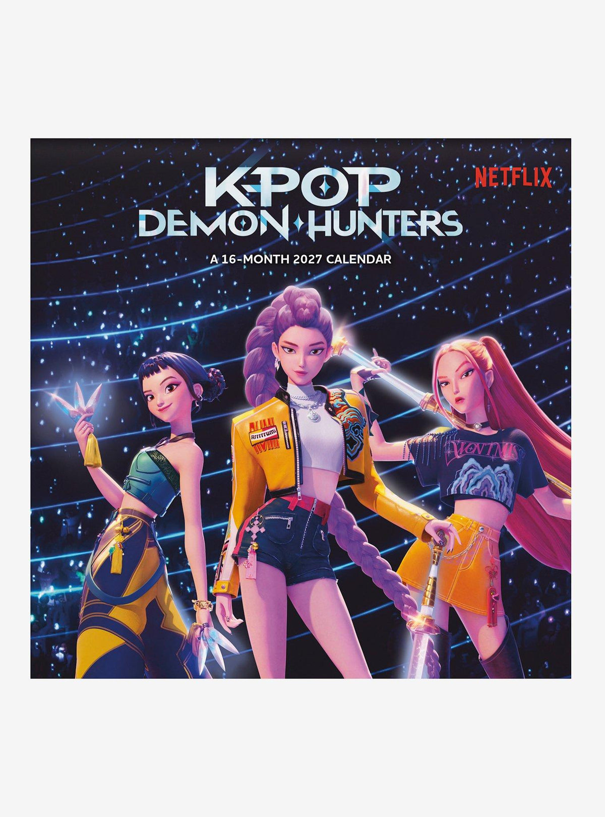 Calendario mural 2027 de 16 meses KPop Demon Hunters