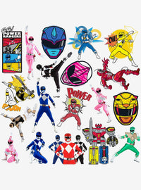 Pack de 100 stickers Mighty Morphin Power Rangers