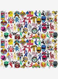 Pack de 100 stickers Mighty Morphin Power Rangers