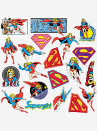Pack de 100 stickers retro de Superman y Supergirl