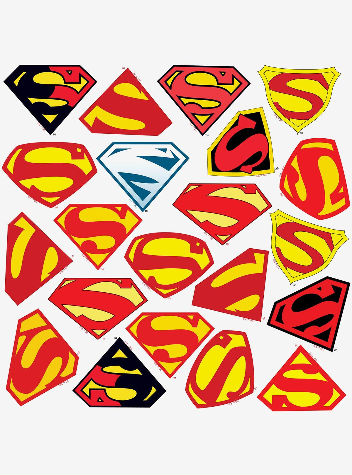 Pack de 100 stickers de logos de Superman · Space Store