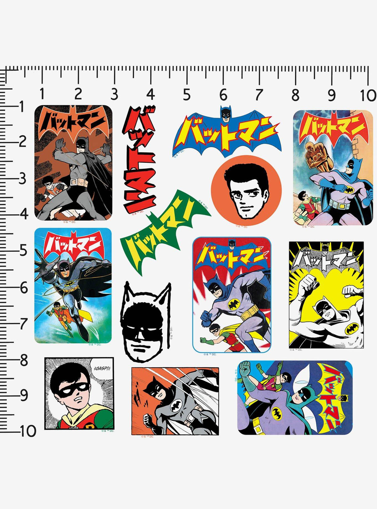 Pack de 100 stickers Batman 85.º aniversario y Robin Manga Classic