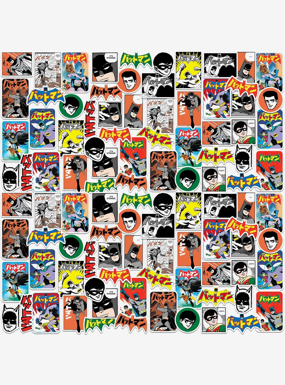 Pack de 100 stickers Batman 85.º aniversario y Robin Manga Classic