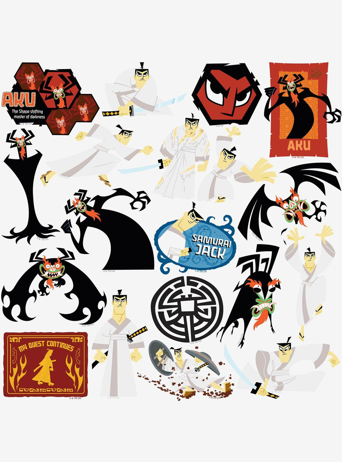 Pack de 100 stickers de Samurai Jack