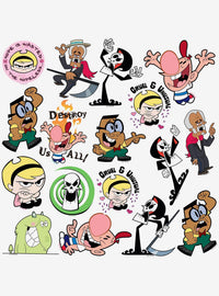 Pack de 100 stickers de Las sombrías aventuras de Billy y Mandy