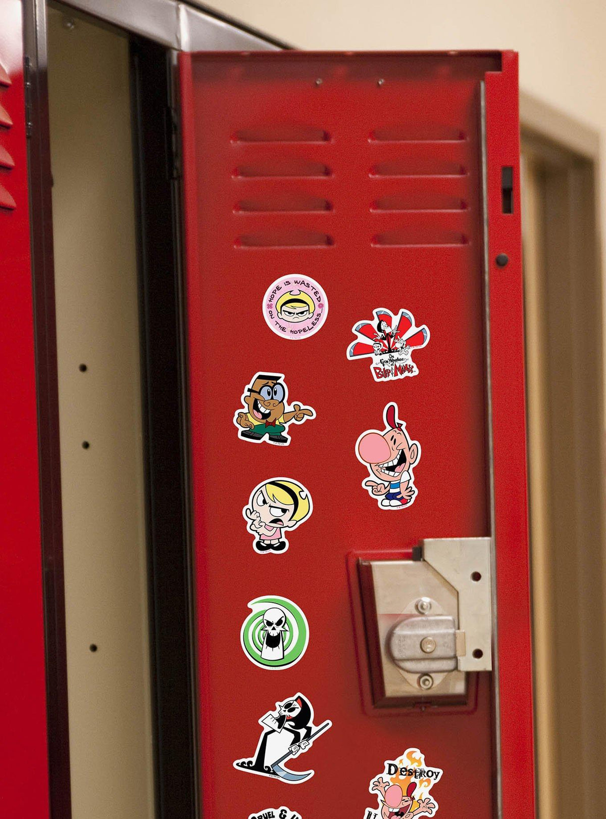 Pack de 100 stickers de Las sombrías aventuras de Billy y Mandy