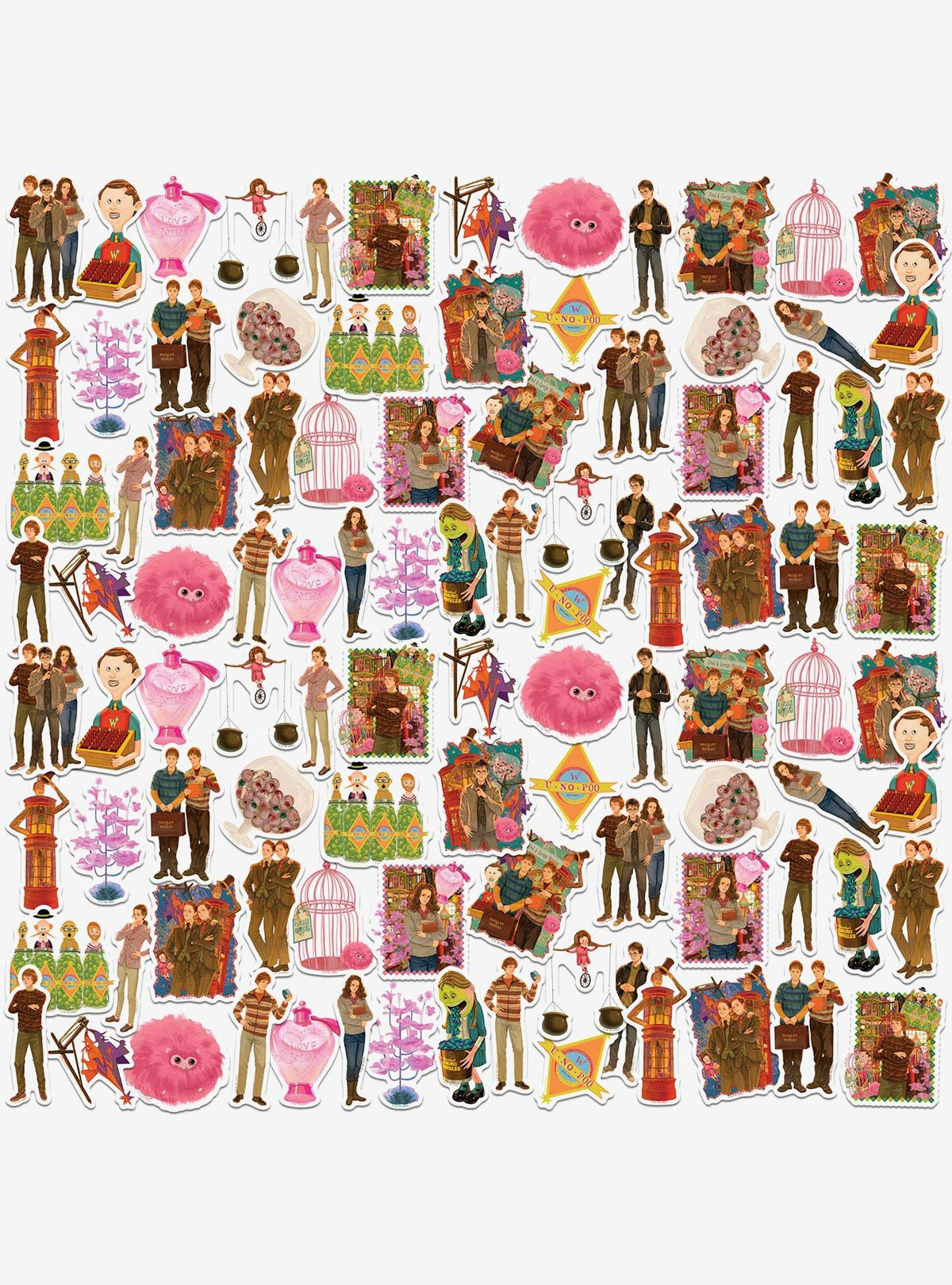 Pack de 100 stickers Harry Potter: Sortilegios Weasley