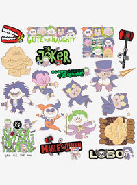 Pack de 100 stickers chibi de villanos de Justice League