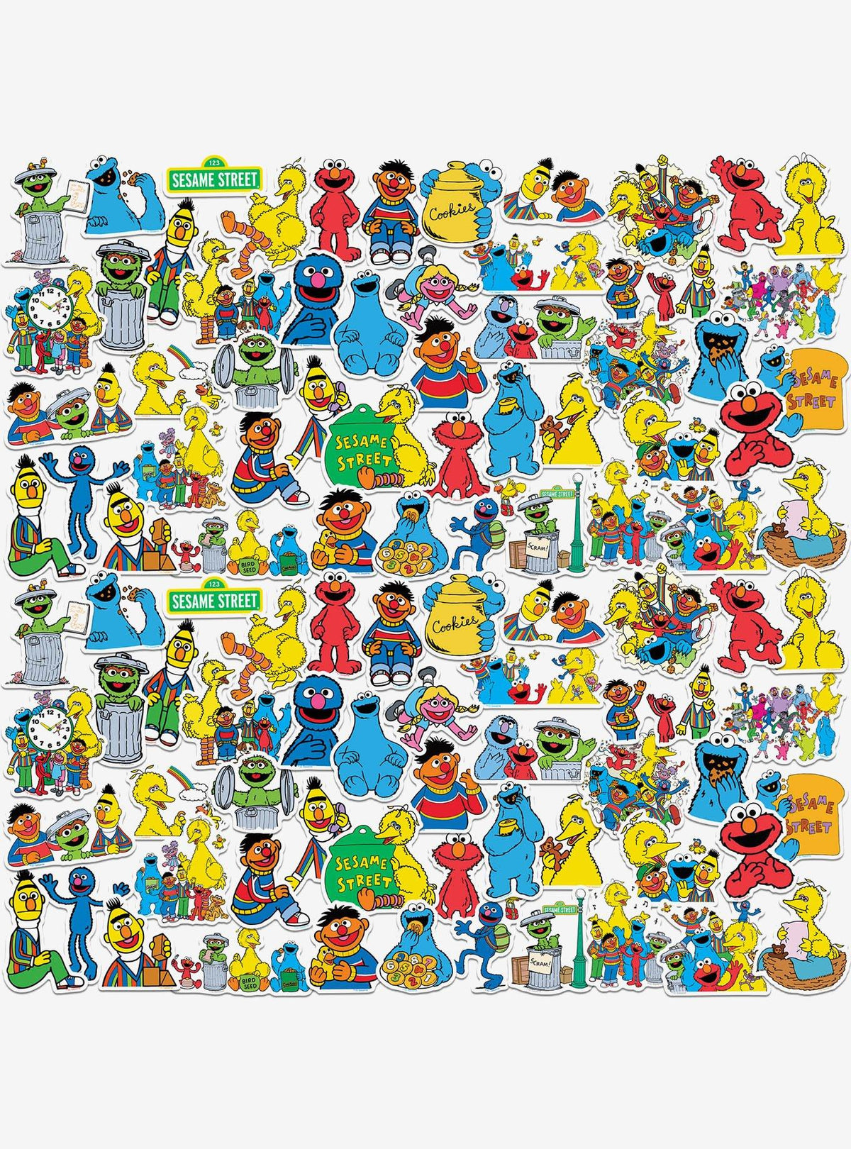 Pack de 100 stickers Sesame Street Vintage 1969