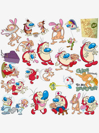 Pack de 100 stickers de Ren y Stimpy