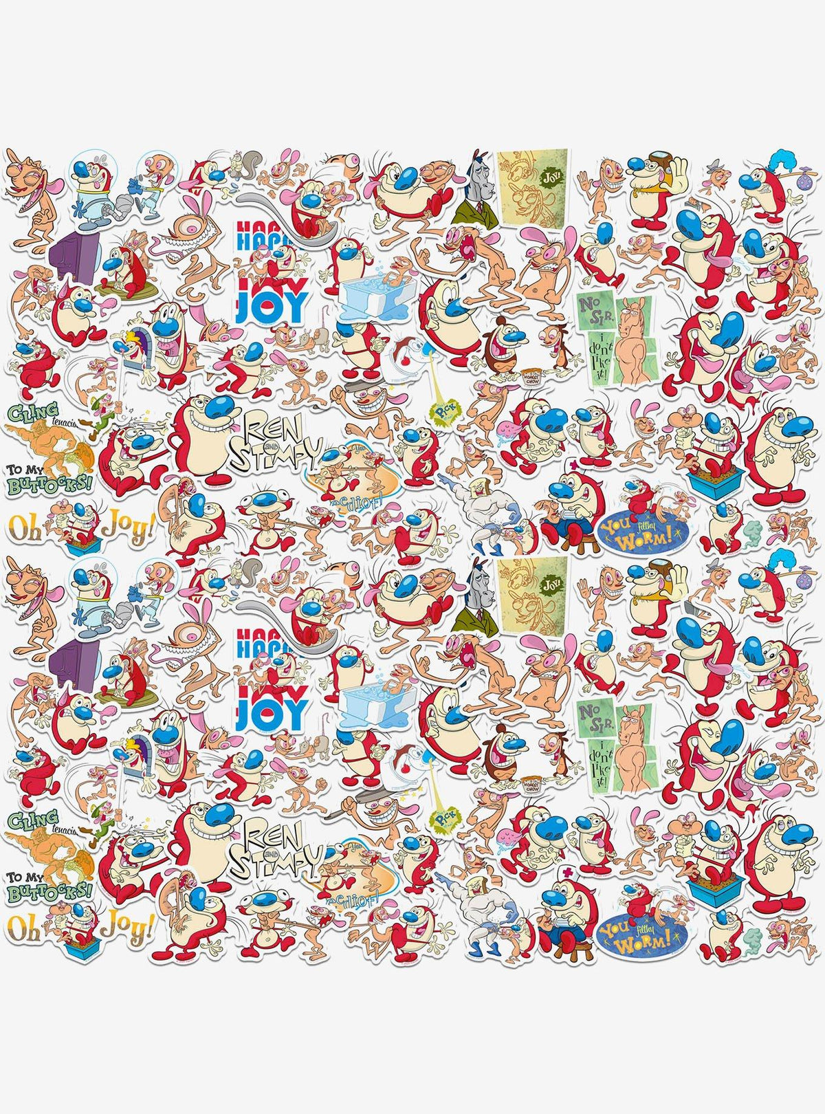 Pack de 100 stickers de Ren y Stimpy