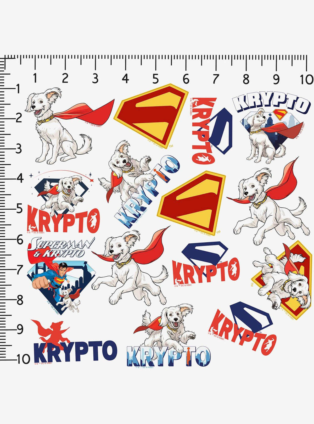 Pack de 100 stickers de Krypto - Superman (2025)
