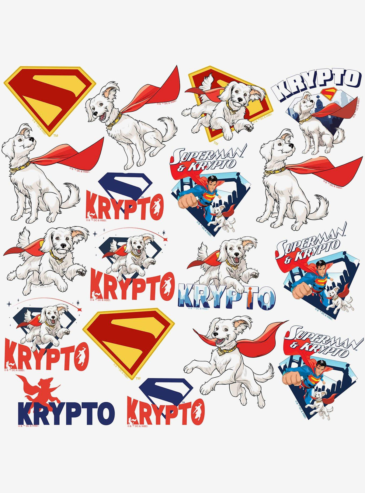 Pack de 100 stickers de Krypto - Superman (2025)