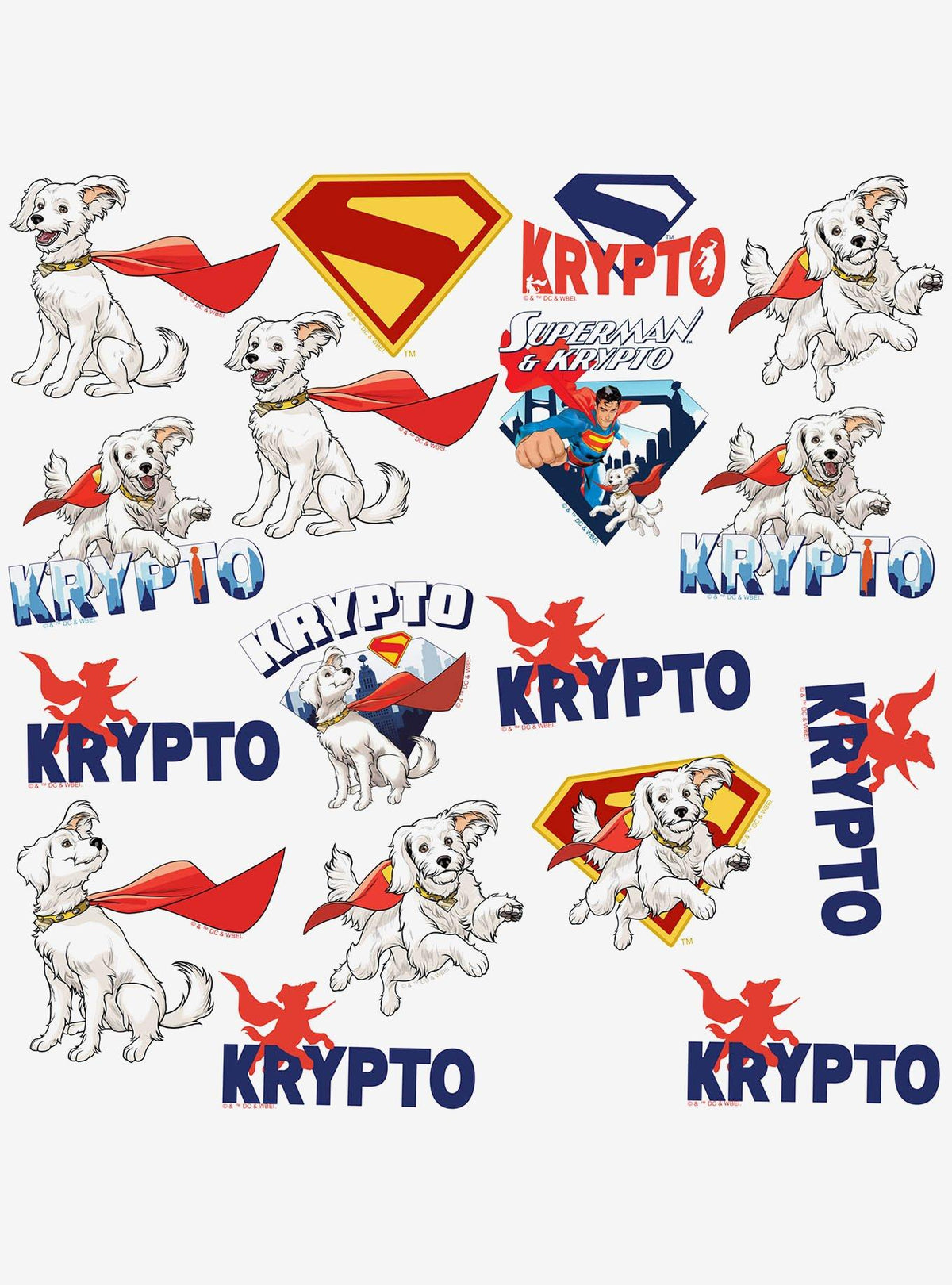 Pack de 100 stickers de Krypto - Superman (2025)