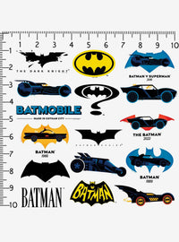 Pack de 100 stickers de Batman: Batimóviles a través del tiempo