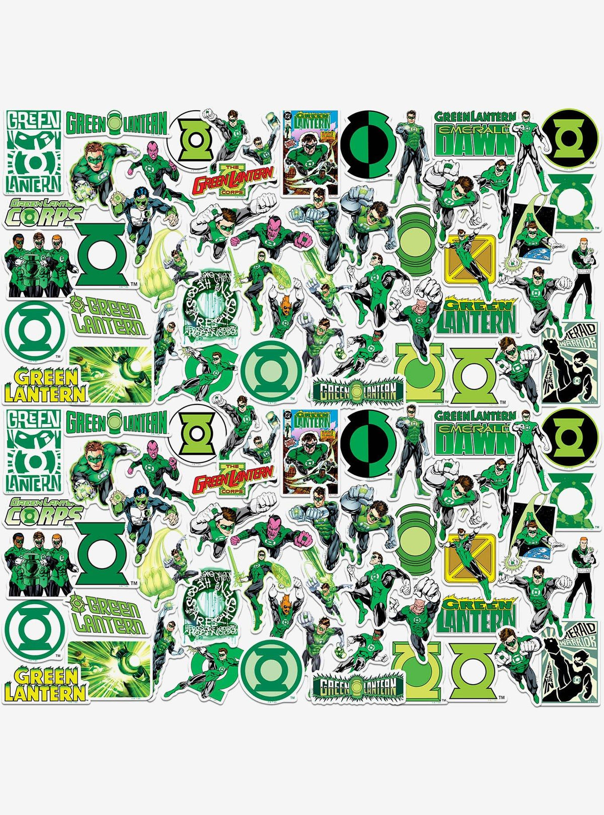 Pack de 100 stickers de Green Lantern - DC Comics