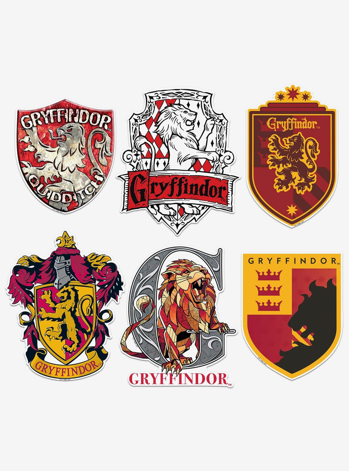 Pack de 100 stickers Gryffindor de Harry Potter