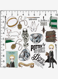 Pack de 100 stickers chibi de Draco Malfoy - Harry Potter