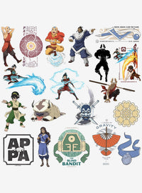 Pack de 100 stickers variados de Avatar: La leyenda de Aang