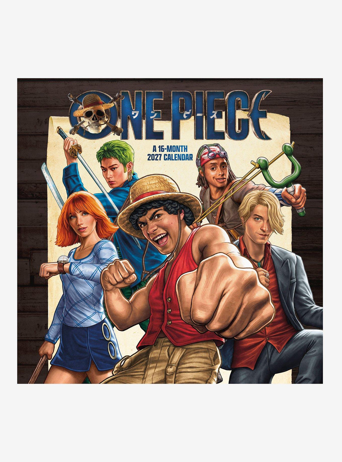 Calendario mural One Piece Netflix 2027 de 16 meses