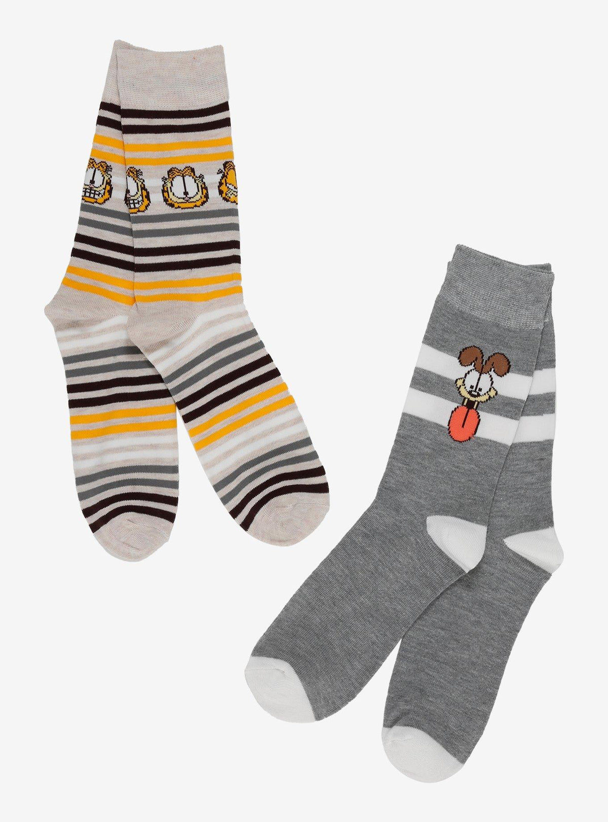 Calcetines a rayas de Garfield y Odie, 2 pares