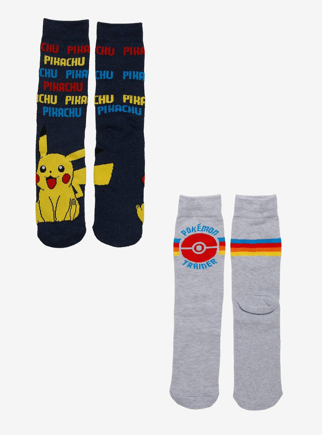 Calcetines Pokémon de Pikachu y entrenador, 2 pares