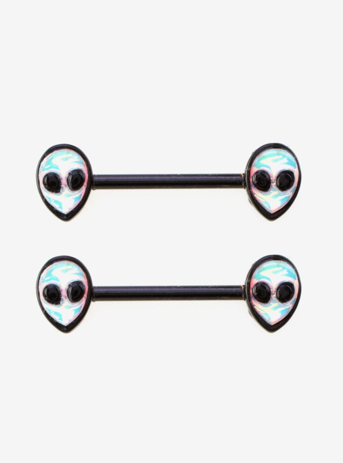 Set de 2 barras para pezón con cabezas alienígenas