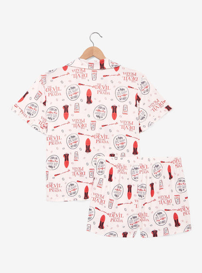 Pijama The Devil Wears Prada de polera y shorts