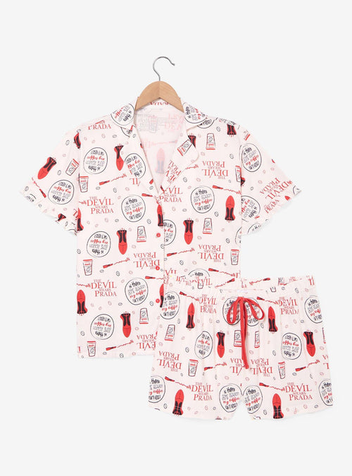 Pijama The Devil Wears Prada de polera y shorts