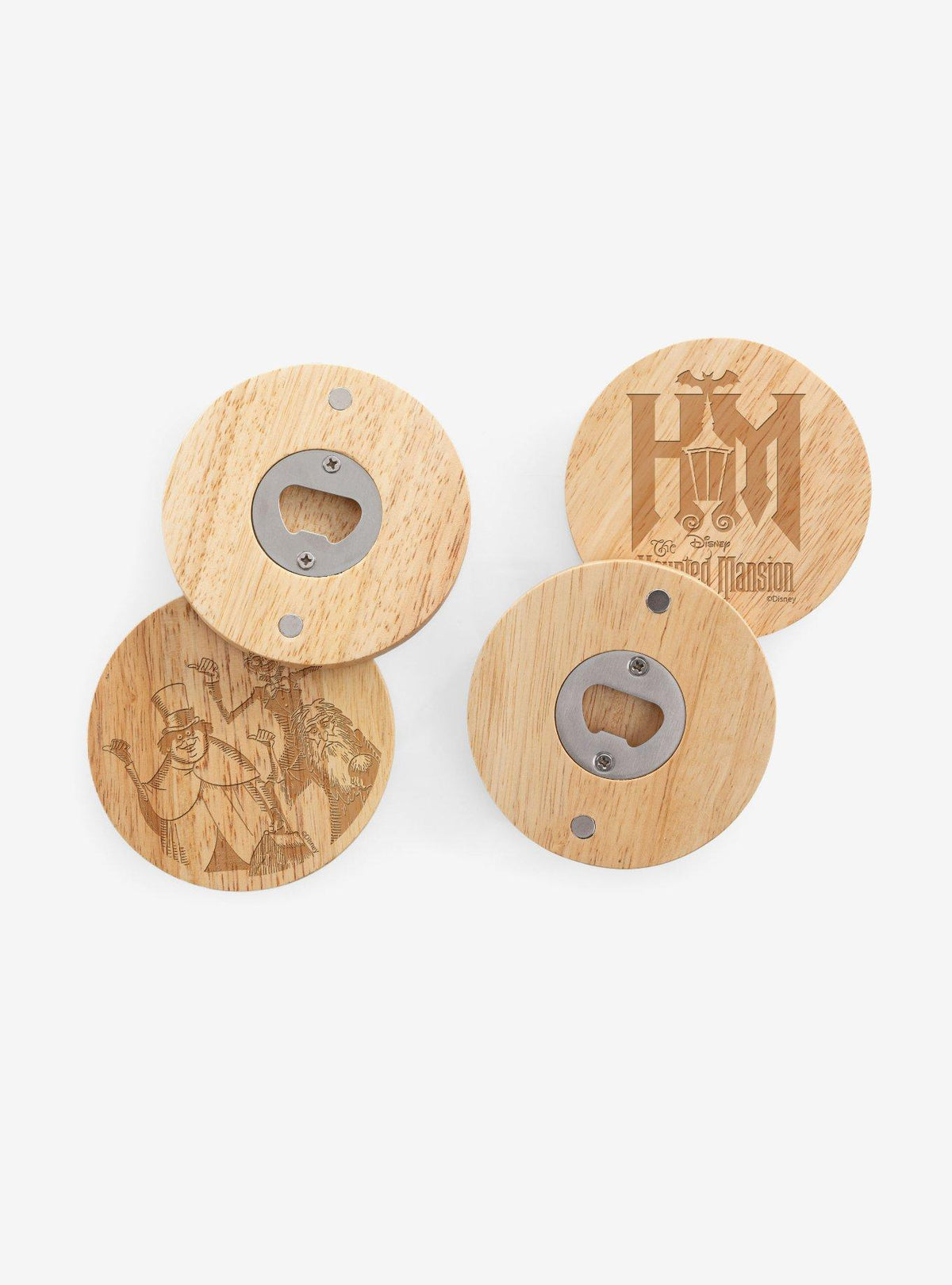 Disney Haunted Mansion: set de 4 posavasos con destapadores