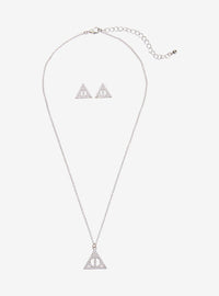 Set de aros y collar Reliquias de la Muerte - Harry Potter