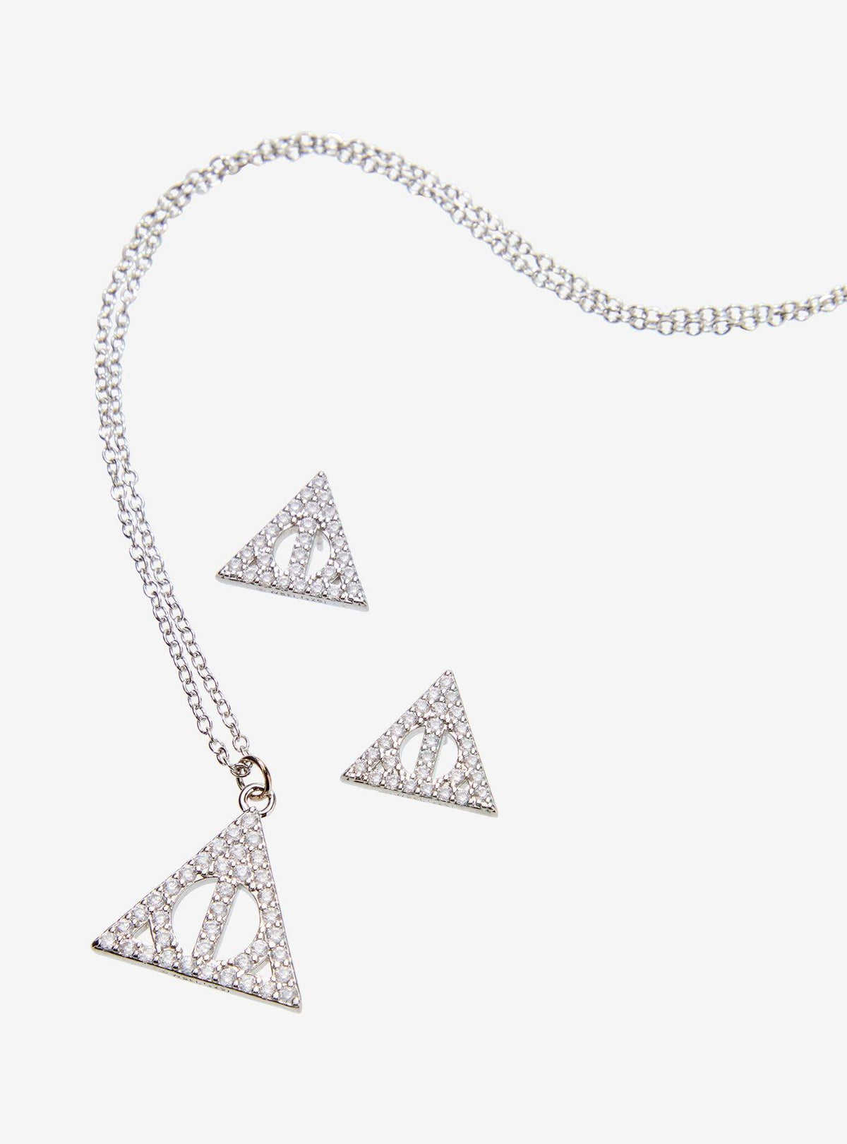 Set de aros y collar Reliquias de la Muerte - Harry Potter