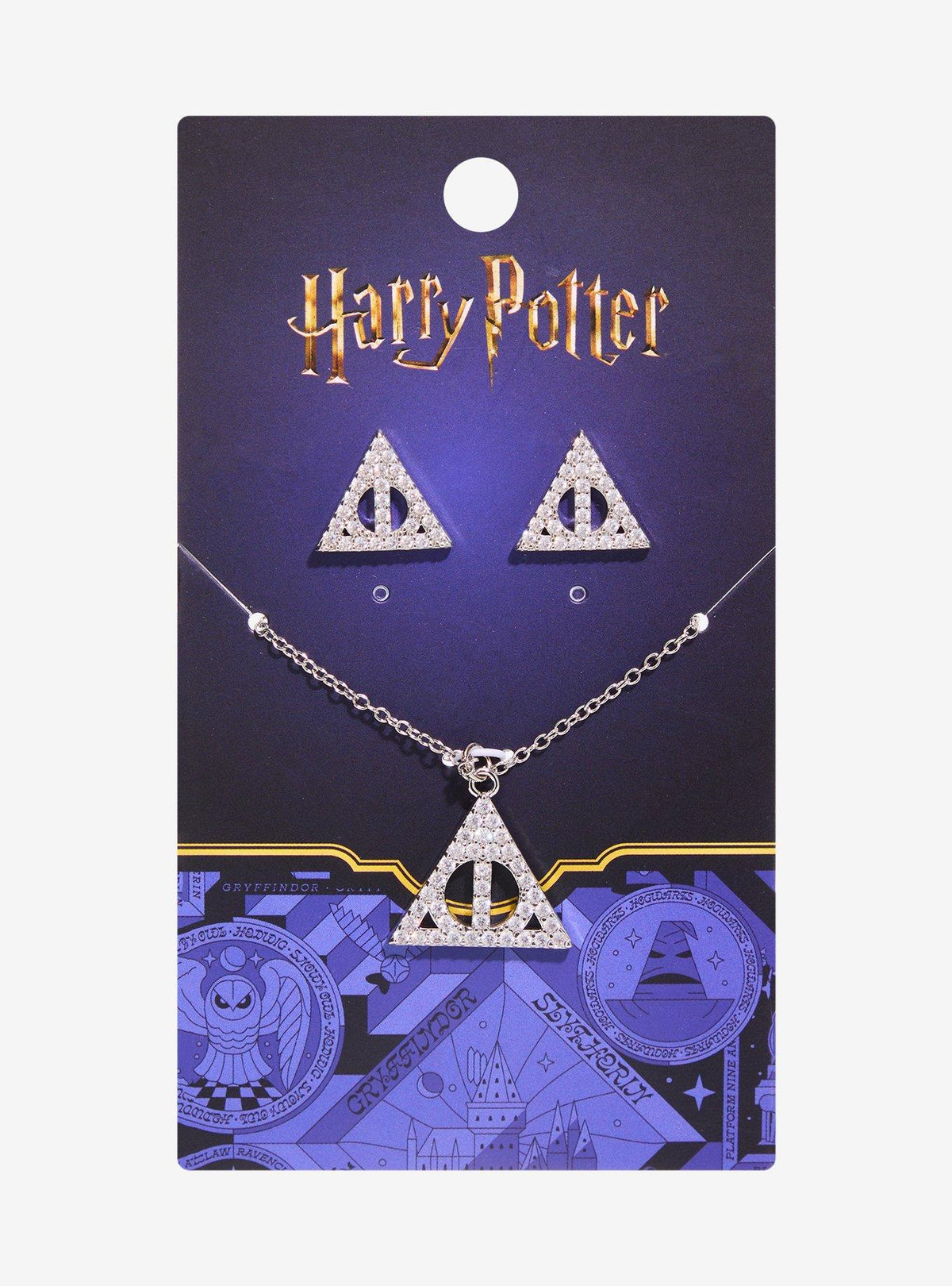 Set de aros y collar Reliquias de la Muerte - Harry Potter