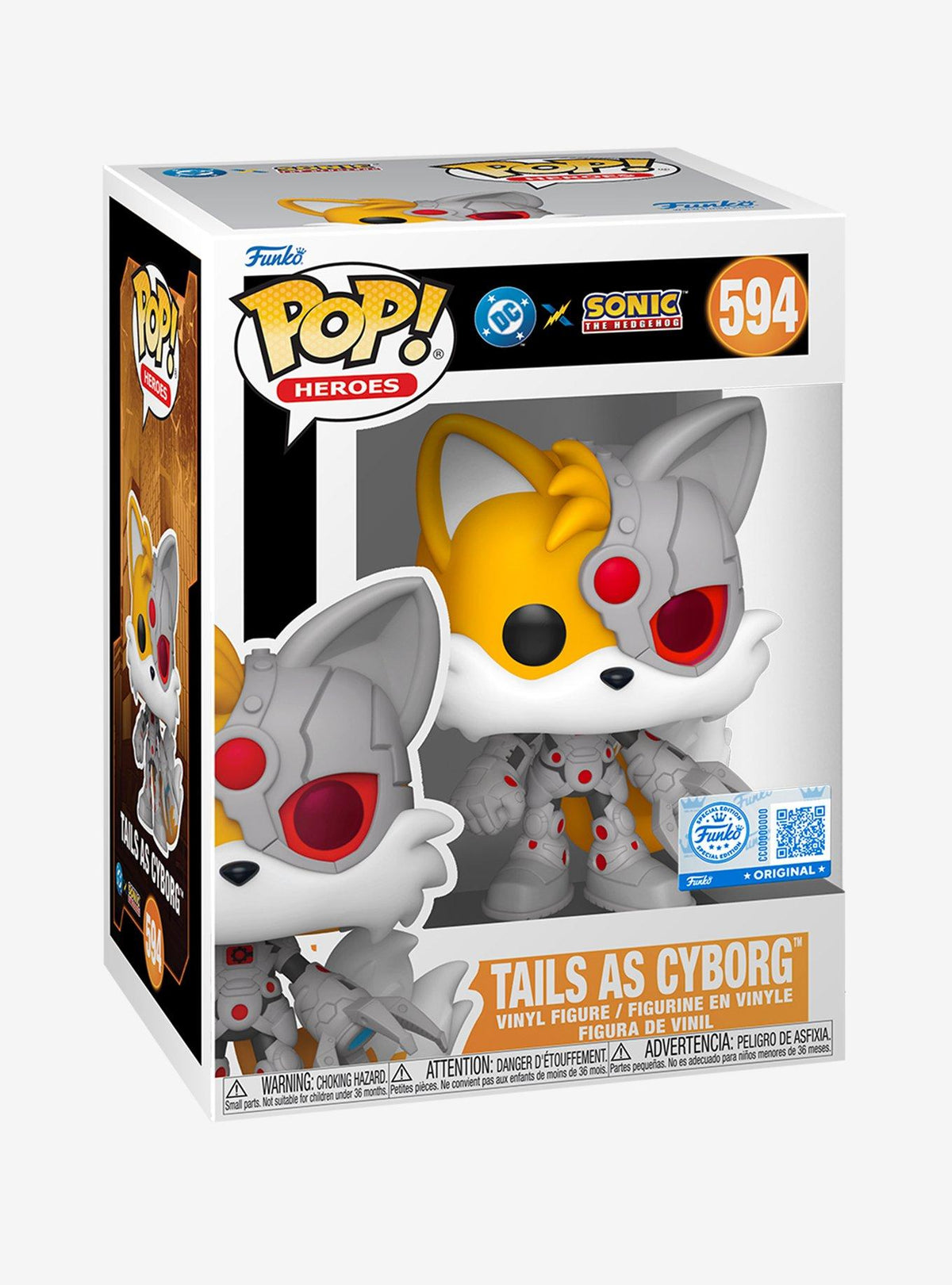 Funko Pop! Tails como Cyborg de DC Comics x Sonic