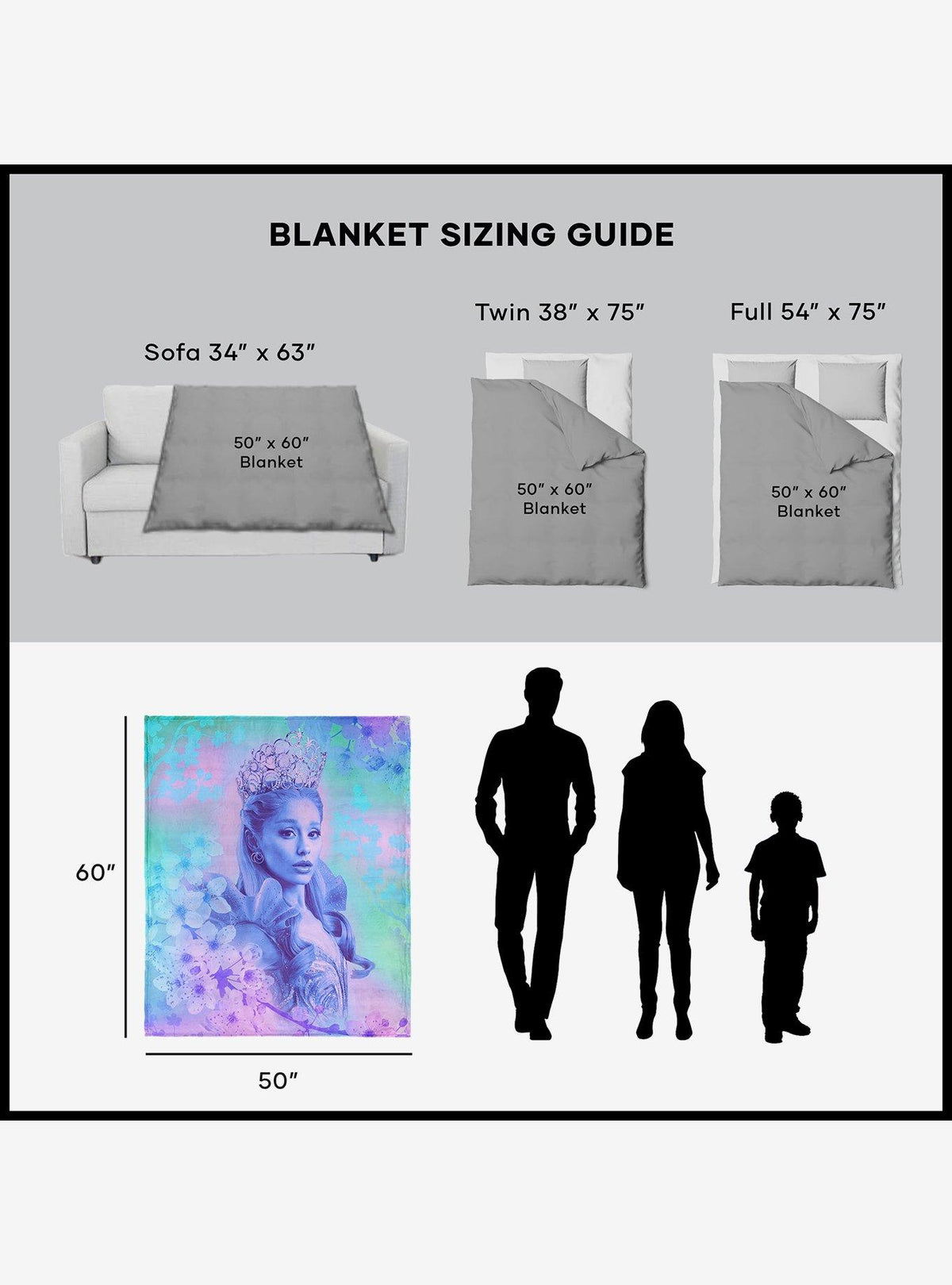 Wicked: For Good Manta Sherpa Glinda Blossoms