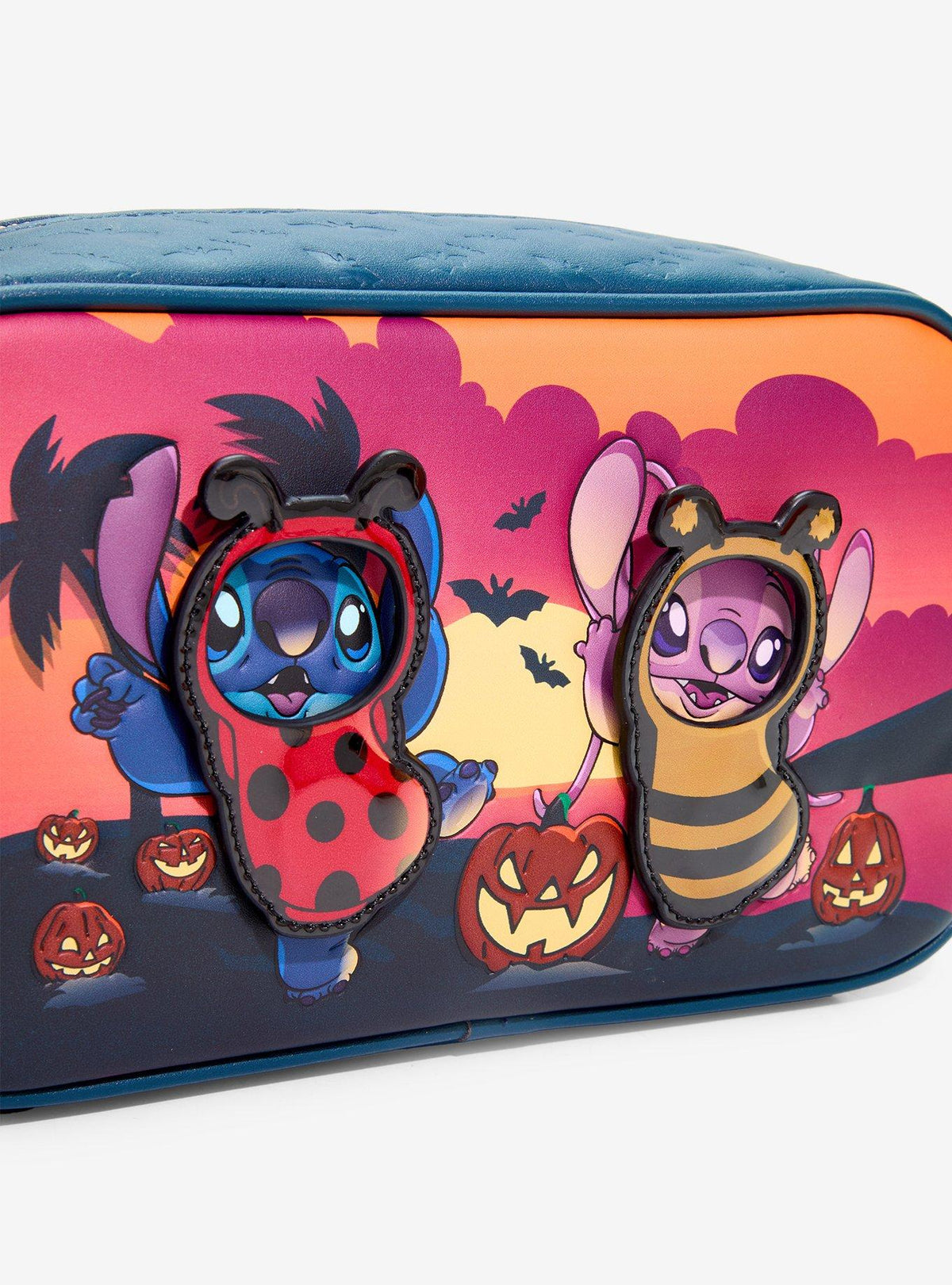 Cartera cruzada Disney Stitch y Angel con disfraces magnéticos