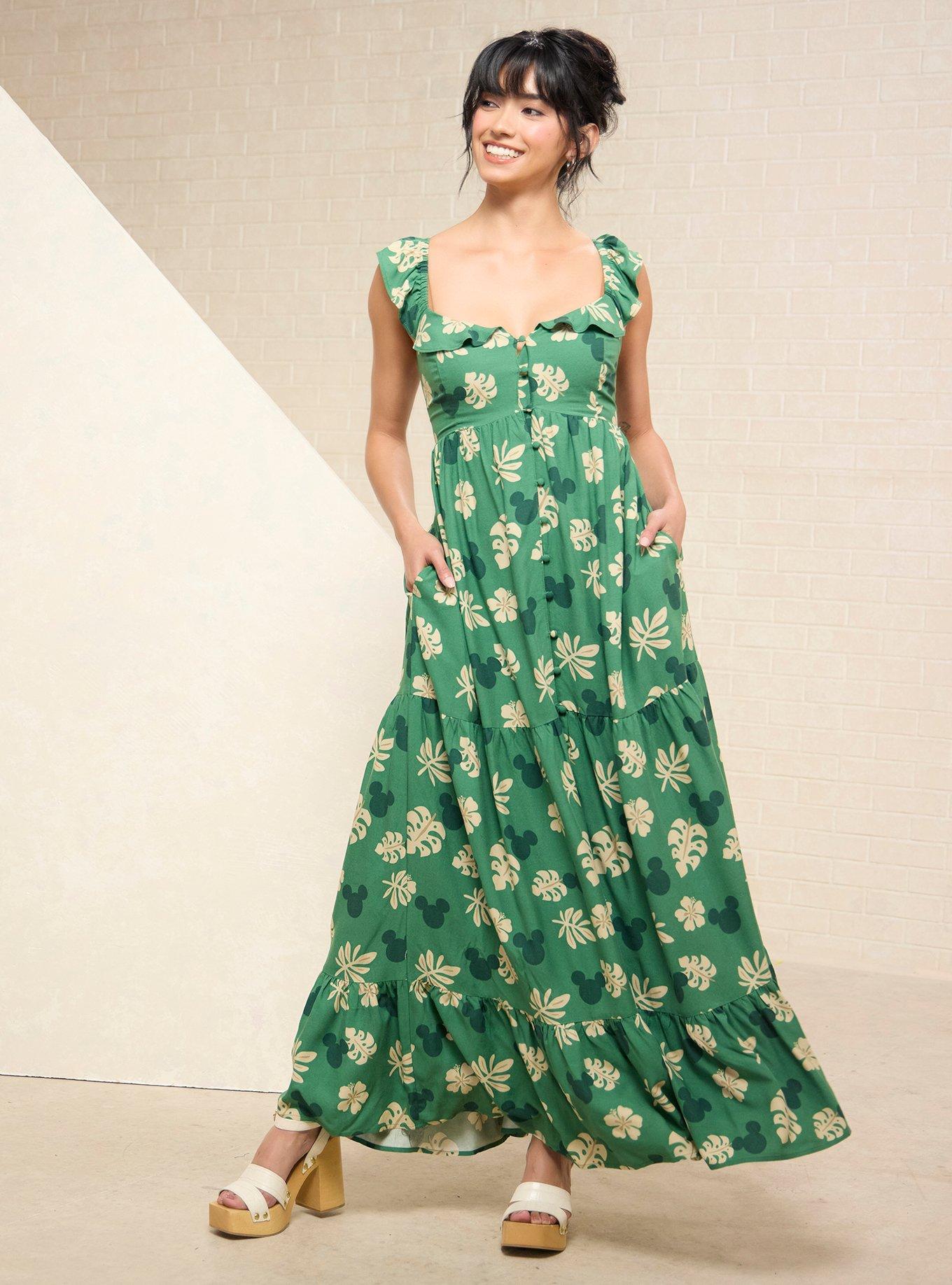 Vestido largo tropical de Mickey Mouse